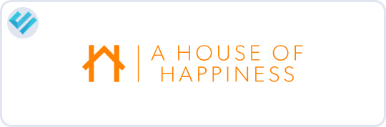 house of happy logo badge